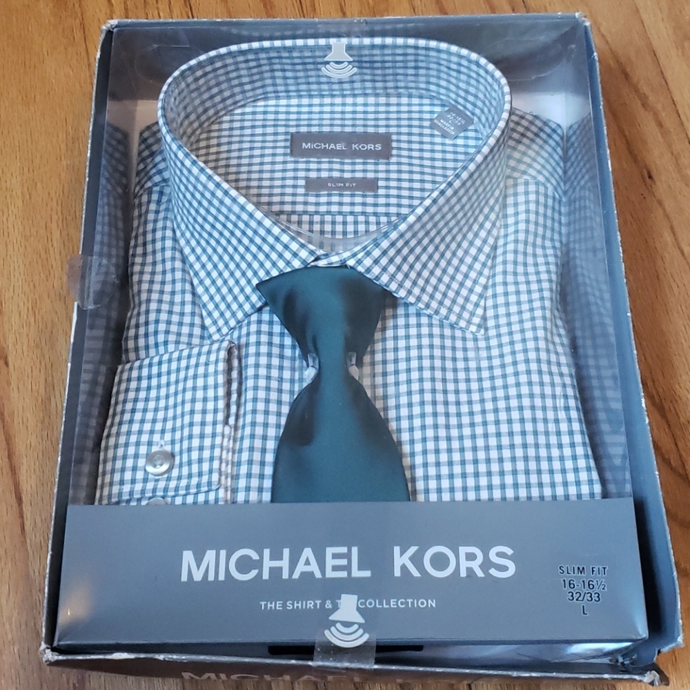 Michael Kors shirt and tie set.